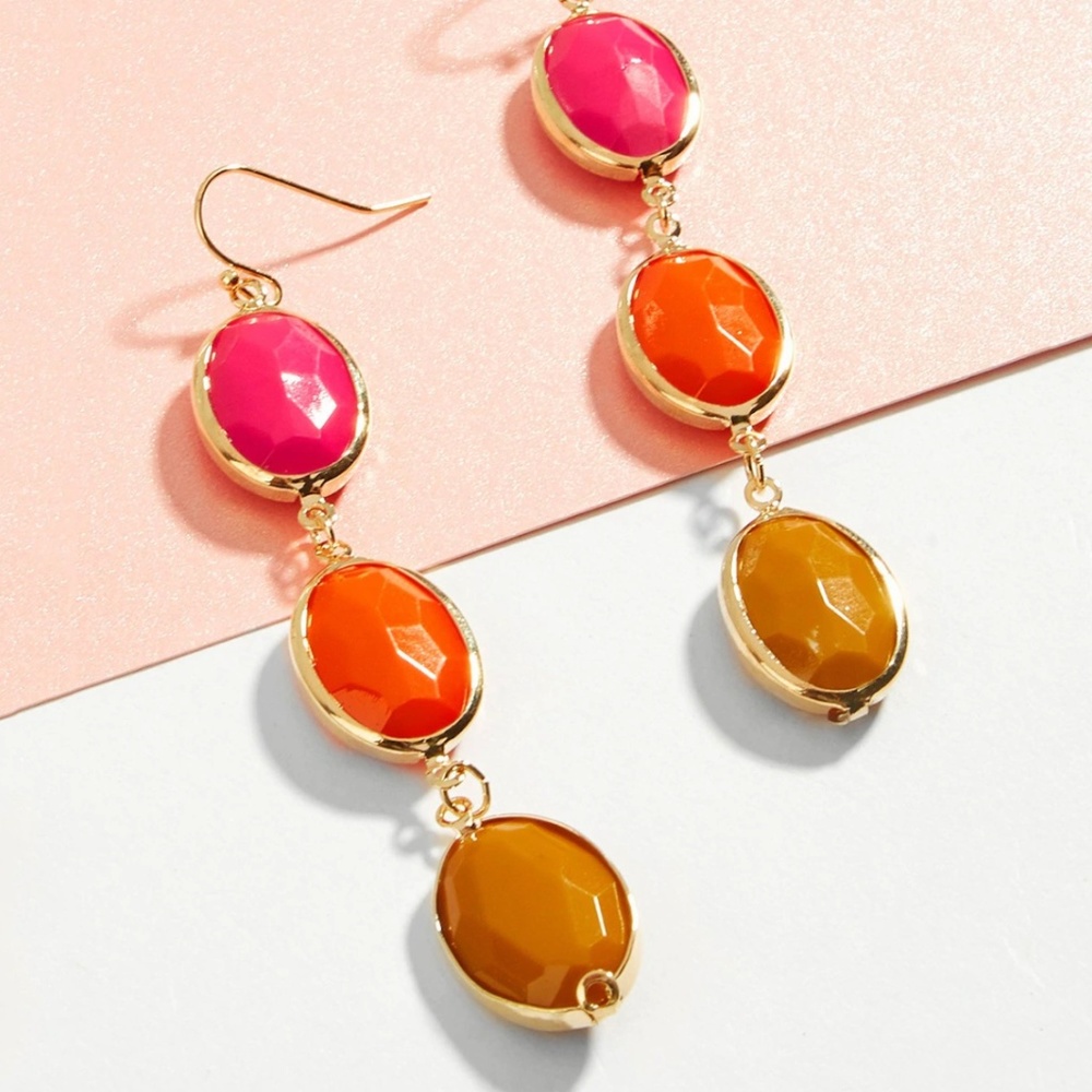 DALLAS Color Block Stone Earrings